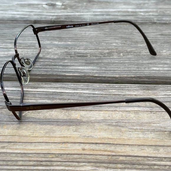 Revo Men Sunglasses/Eyeglasses Frame Bronze Tone Metal Frame Made in Italy - Picture 12 of 13